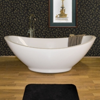 Genoa Modern Double Slipper Air Bath Tub on Short Plinth