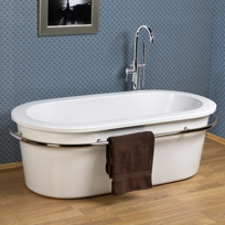 Jayson Freestanding Acrylic Air Bath Tub with Towel Rail