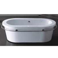Seebra Acrylic Oval Freestanding Air Bath Tub with Towel Bar