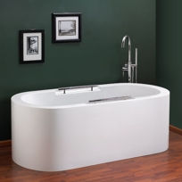 Soloman Acrylic Air Bath Tub with Stainless Steel Grab Bars
