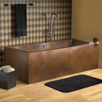 Ultro Rectangular Freestanding Copper Air Bath Tub