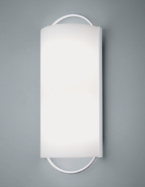 d1130 CELLO wall sconce with opal shade & white rod ADA