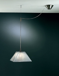 d5283 MARIELA 9 7/8" square pendant with frosted glass shade