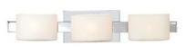 Possini Euro 3-Light Halogen Glass and Chrome Bath Light
