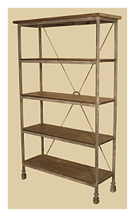 Industrial Weathered Bookcase