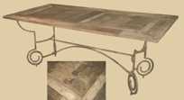 Distressed Wood Dining Table