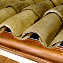 Antique Terra Cotta Roof Tiles -- Spanish