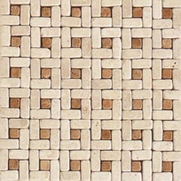 Baja Cream / Coral Pinwheel Accent TS52