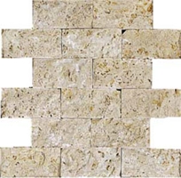 2 x 4 Split Face Coral White (T)