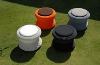 Marshmellow - Modern Wicker Stool, Contemporary Stool 