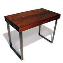 Writers Block Desk - Black Walnut Desk with Drawer