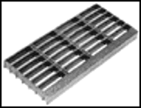 Molded Grating Stair Treads - Rectangular with Grit