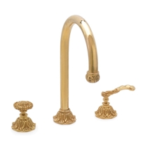 Deck Mount Tub Set with Gooseneck Spout