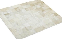 White Cowhide Patchwork Hide Rug
