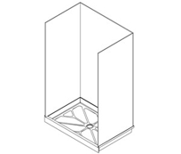 Lippert One-Piece Back Wall Rectangular Shower