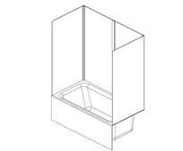 Lippert Two-Piece Back Wall Tub Surround