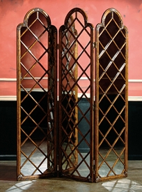 7-2990 Mirrored Three Panel Screen