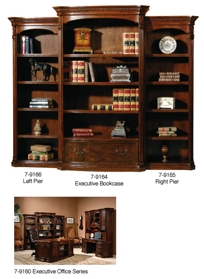 7-9164 Century Carved Serpentine Bookcase