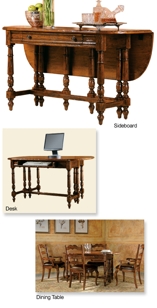 8-7233 Drop Front Sideboard/Desk