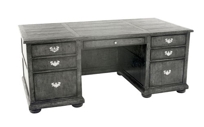 Country English Executive Desk With Bun Feet Item #WE0112