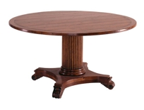 Country English Reeded Column Pedestal Table Item #CE0948