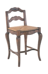 Country French Low Ladderback Barstool Item #CF1920