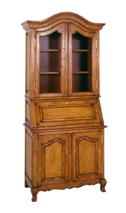 Country French Secretarial With Curved Bonnet Item #CF1445