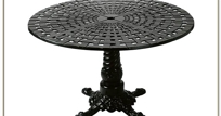 Woven Top Tables - Round Dining Pedestal Base