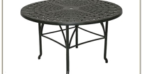 Woven Top Tables - Round Dining Straight Base