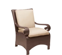 Dining Arm Chair with Seat and Back Cushions - Mahogany 630021H