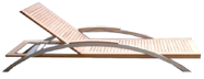The Indio Sunbed - Teak/Alu