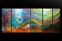 ESNE | modern metal wall art colored sculpture by nicholas yust