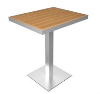 Euro 20 x 24 Pedestal Dining Table with Plastique