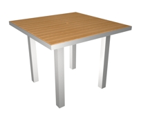 Euro 36" Square Dining Table with Plastique