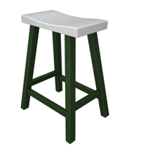 Morroco Counter Height Faux Wood Saddle Stool