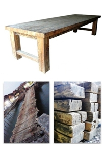 Reclaimed Bridge Teak Dining Table