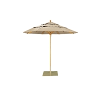 7' Square / 1 1/2'' Ash Pole / Rotating Double Vent Canopy / Manual Lift - also available as an 8 1/2' Octagon (Contract) [1390-0009]