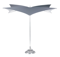 8 1/2' Square ''Manta'' / Auto-Loc-Pulley / 1 1/2'' Anodized Aluminum, One Piece Pole [1390-9820]
