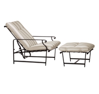 Aegean Cushion Adjustable Lounge Chair and Ottoman, Loose Cushions [2490-5000]