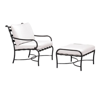 Roma Strap Lounge Chair and Ottoman, Loose Cushions [2380-6000]