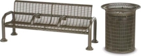 CN400W - 4' Bench - Port./Surf. Mt. - Welded Wire