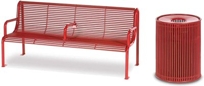 UP401O - 4' Add - On Bench w/arms - Rod