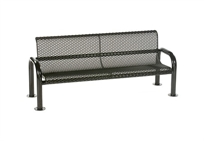 Wabash Valley Plastisol Coated Furnishings 6' Bench with back (103584)