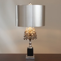 Nickel Pine Cone Modern Lamp
