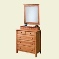 Woodstock 2 over 3 Drawer Chest with Mirror