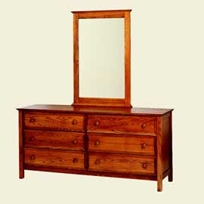 Woodstock 6 Drawer Dresser with Vertical Mirror