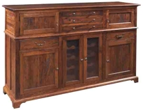 Brighton Buffet with Wine Rack and Glass Doors