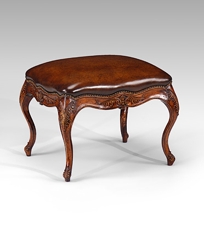 Item #492813 Tall Leather Footstool