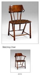 Item #492958 Leather Webbed Side Chair