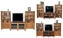 Big Screen TV Stand and Bookcases